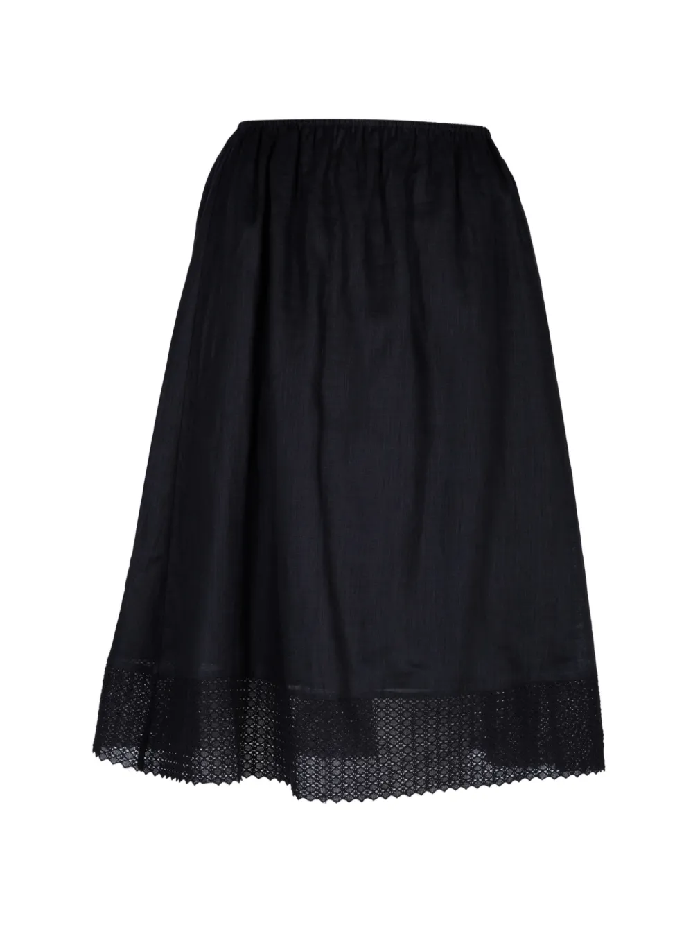 Posse Alfie lace-trim midi skirt - Nero