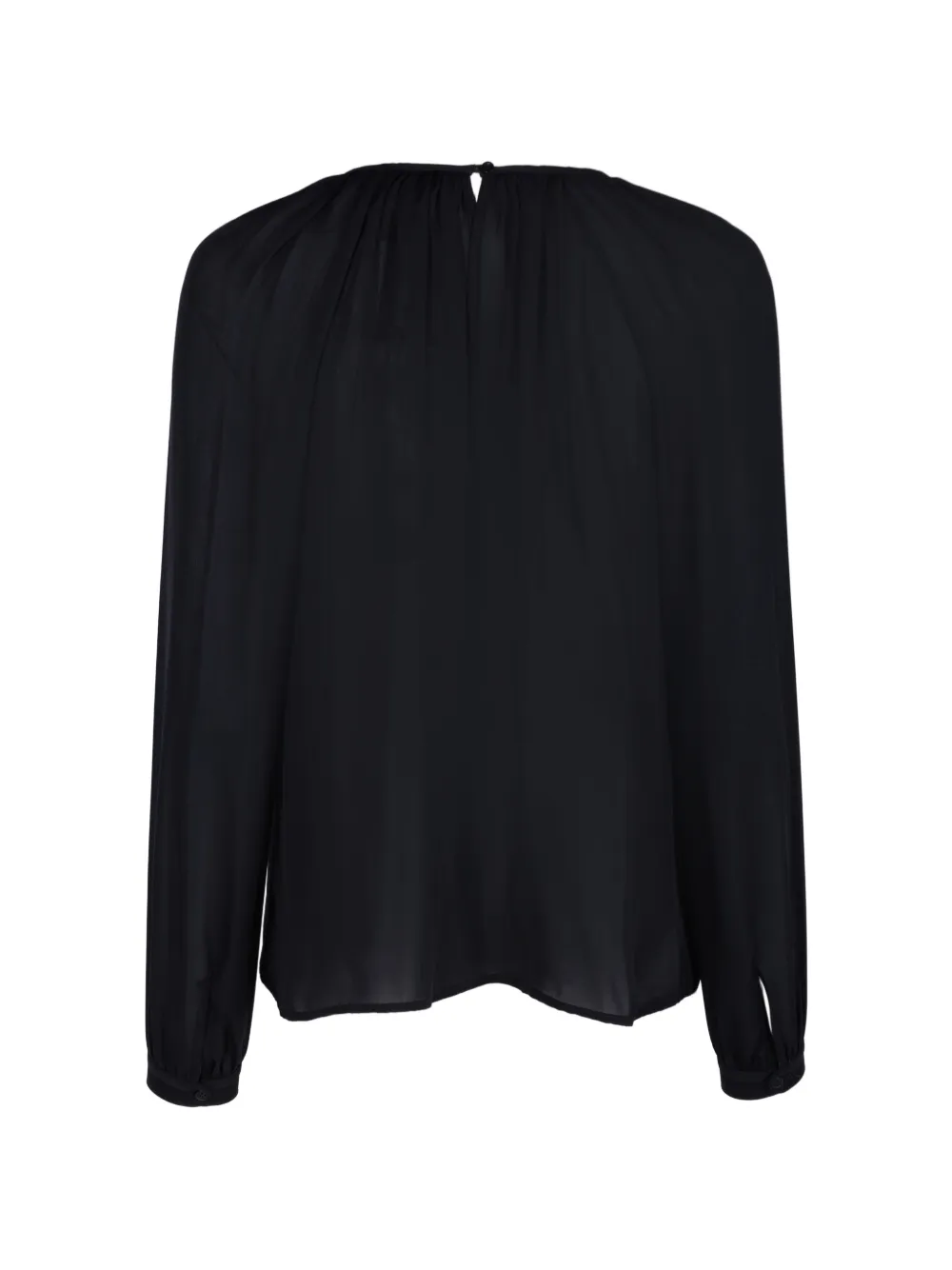 Nili Lotan Saint Tropez Pleated Silk Top in Blue, view 2