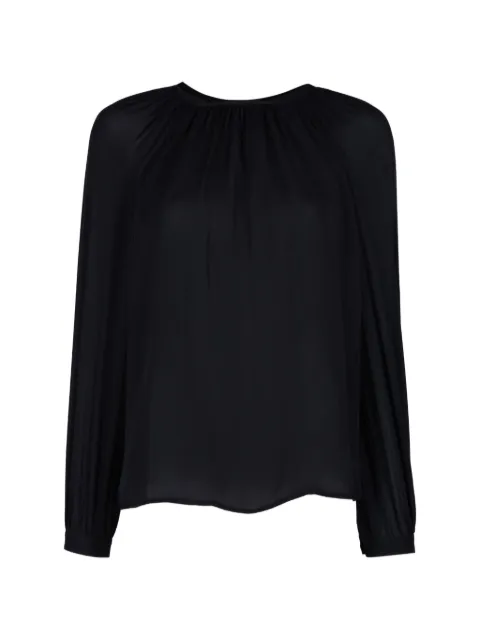 Nili Lotan top Saint Tropez plisado de seda
