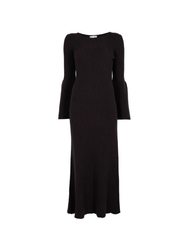 Altuzarra Hines Ribbed-knit Maxi Dress in Brown