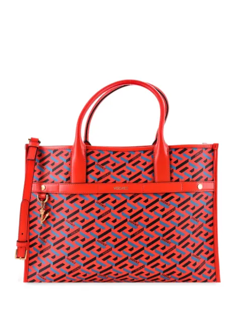 Versace Pre-Owned Top Handle La Greca Signature Coated Canvas Medium tote bag