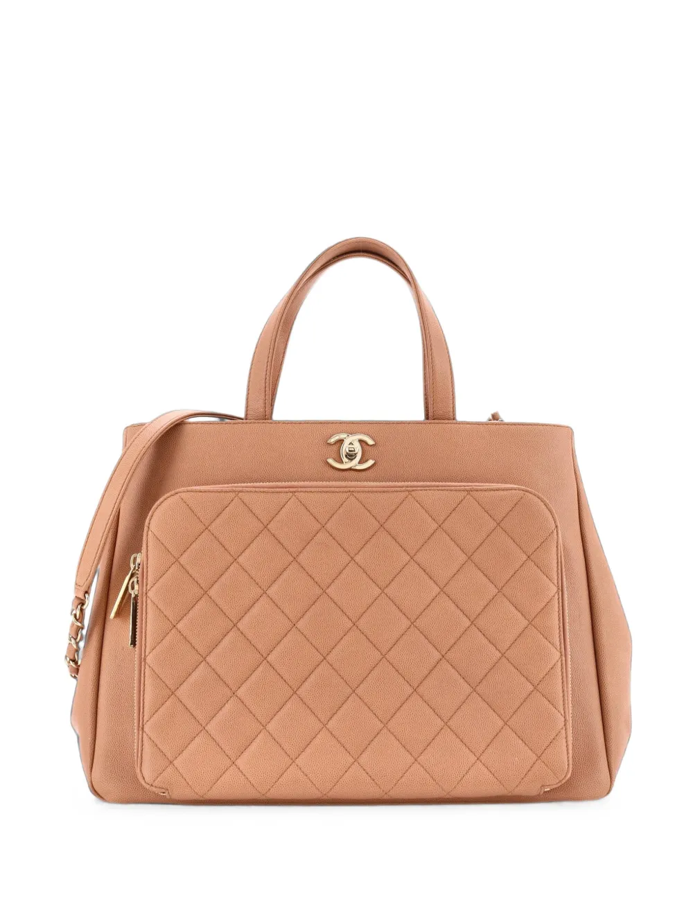 CHANEL Pre-Owned Borsa tote Business Affinity grande in pelle Caviar trapuntata - Toni neutri