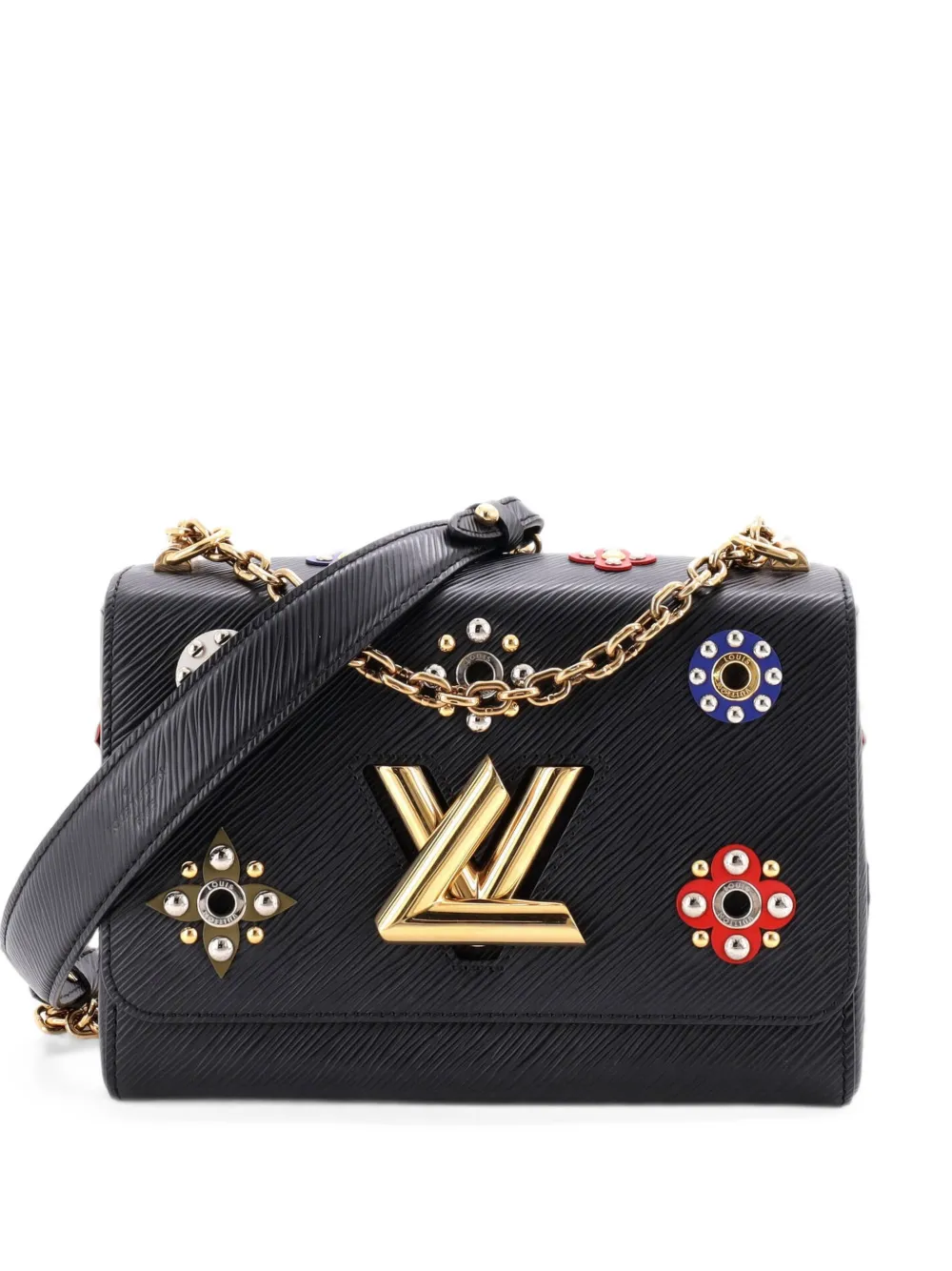 Louis Vuitton Pre-Owned Borsa a tracolla Twist Limited Edition in pelle Epi con dettagli a fiore - Nero