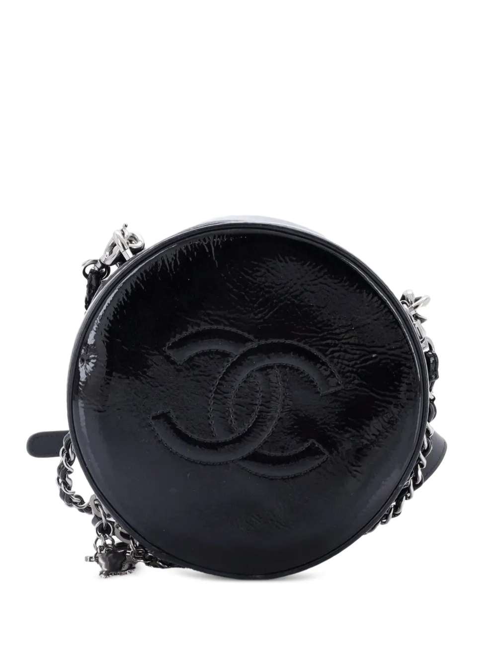 CHANEL Pre-Owned Borsa a tracolla Round as Earth in vernice - Nero