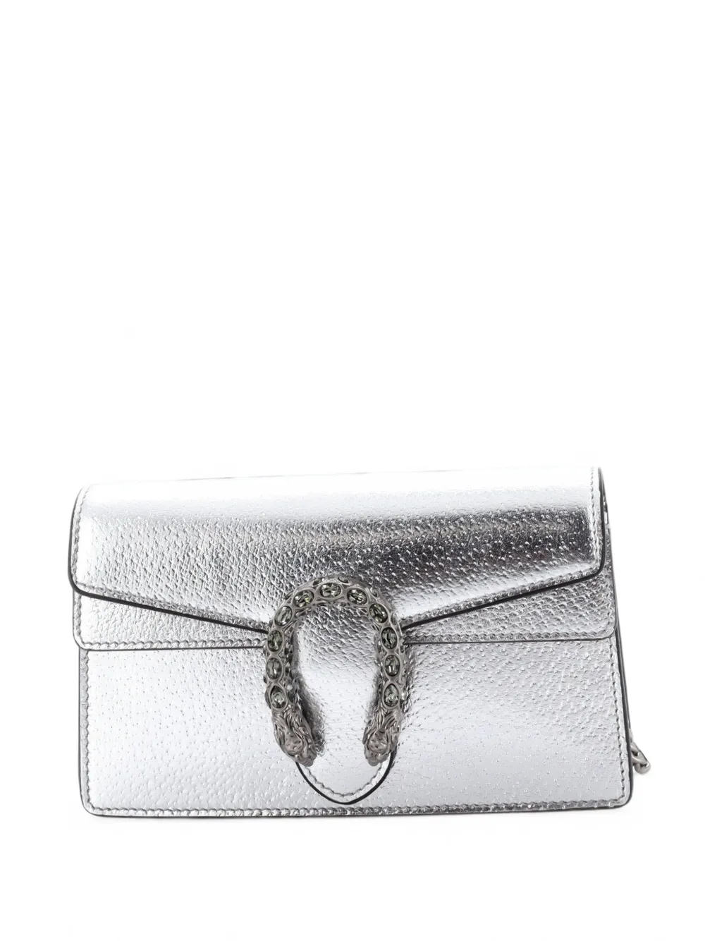 Gucci Pre-Owned Dionysus Bag Leather Super Mini clutch bag - Effetto metallizzato