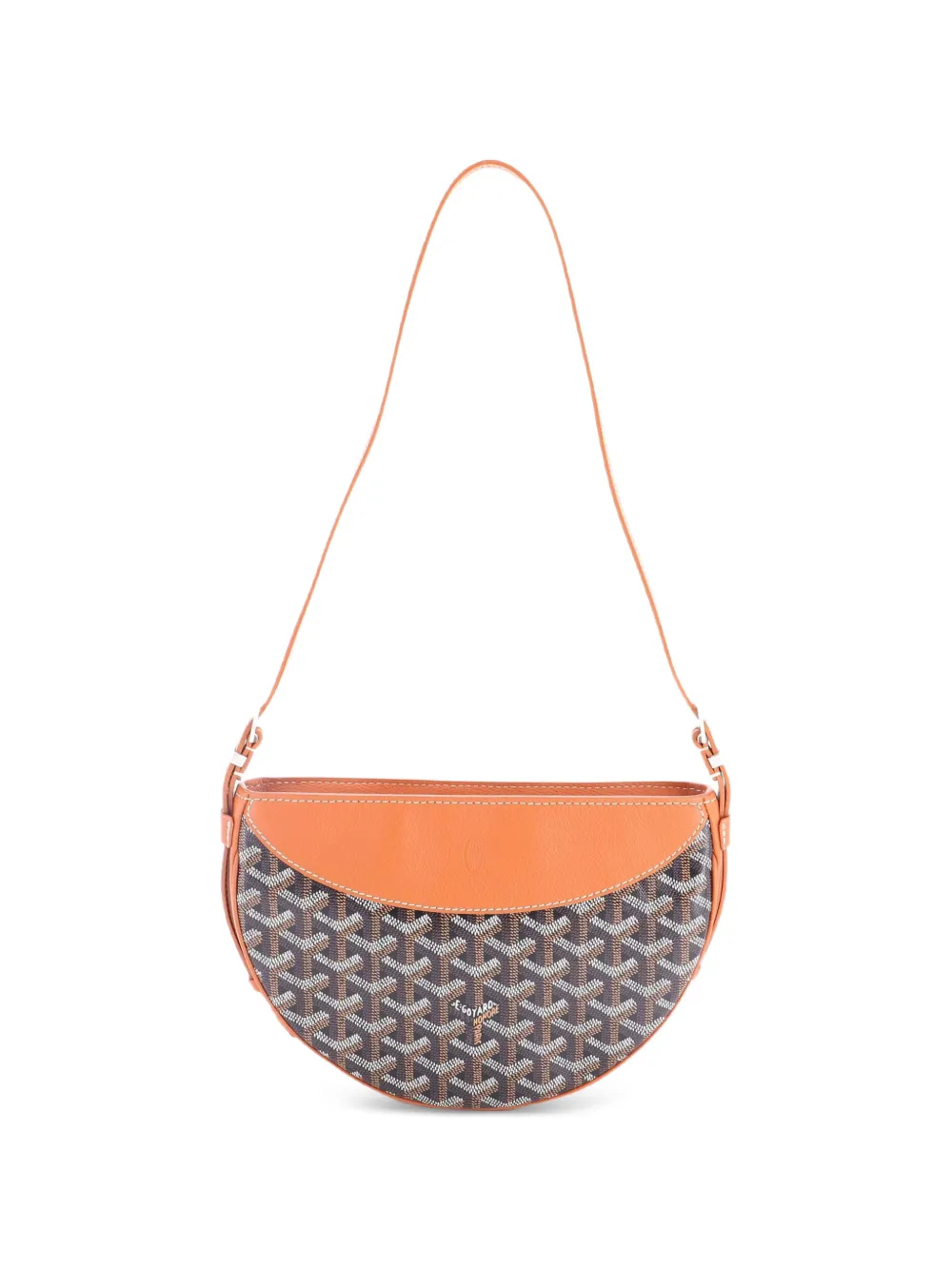 Goyard Pre-Owned Hirondelle Coated Canvas and Leather shoulder bag - Marrone