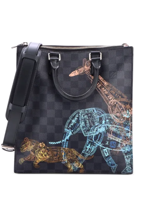 Louis Vuitton Pre-Owned Sac Plat Cross Bag Limited Edition Wild Animals Damier Graphite tote bag