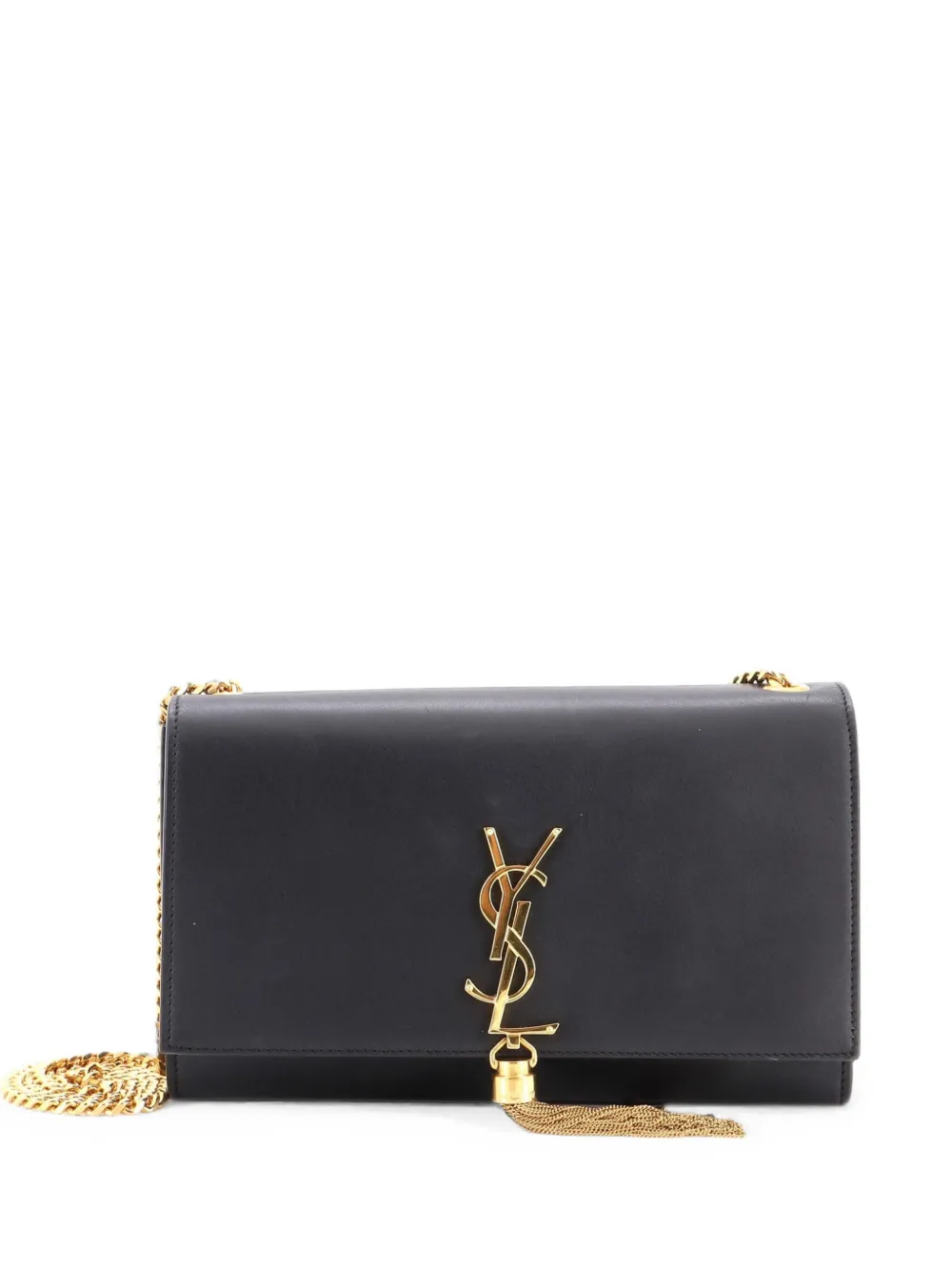 Saint Laurent Pre-Owned Classic Monogram Tassel Leather Medium crossbody bag - Schwarz