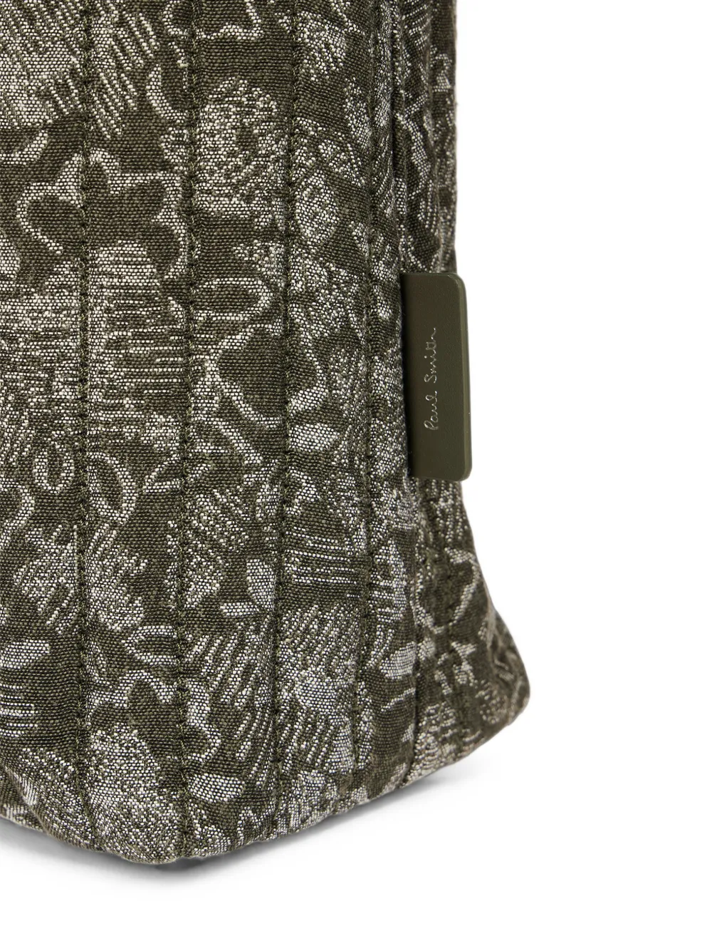 Paul Smith Gewatteerde shopper met bloemen-print Groen