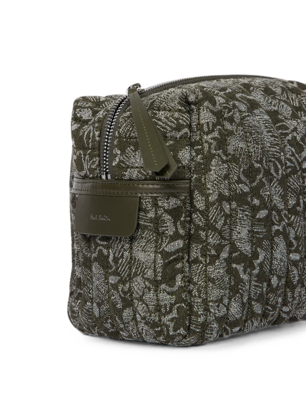 Paul Smith Gewatteerde make-uptas met bloemen-print Groen
