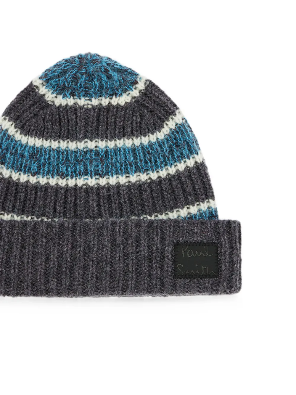 Paul Smith Gestreepte muts van mohairblend Grijs