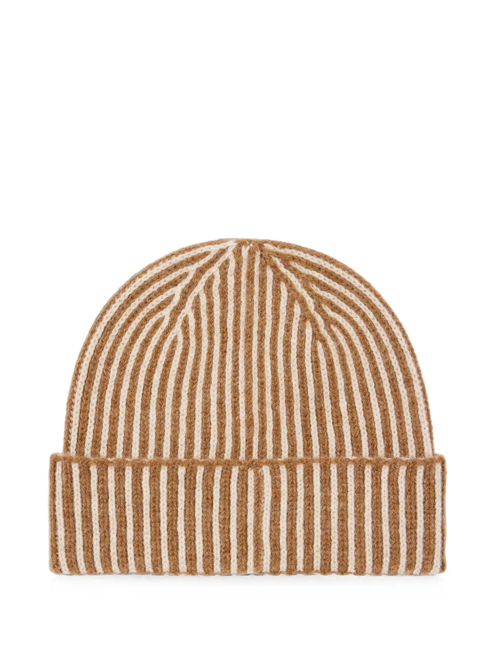 Paul Smith Geribbelde muts van lamswol Bruin