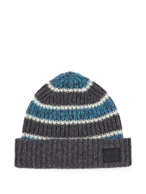 Paul Smith striped-pattern beanie hat