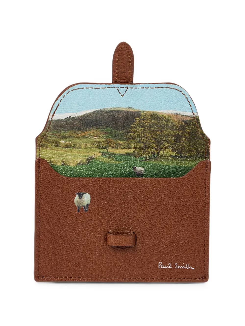 Paul Smith Leren pasjeshouder Bruin