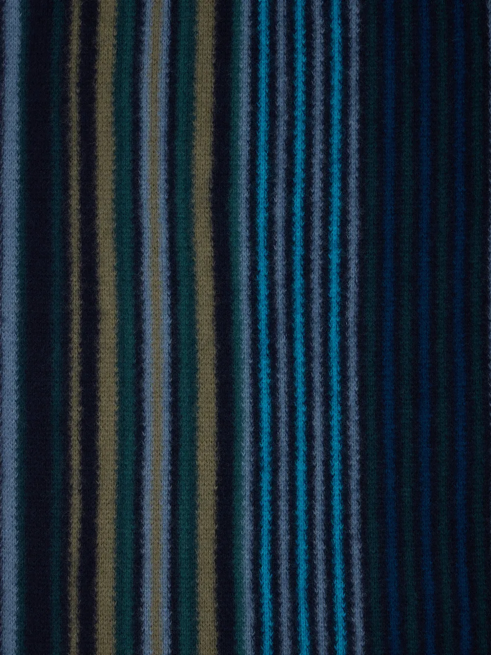 Paul Smith Wollen sjaal met dubbele zijstreep Blauw