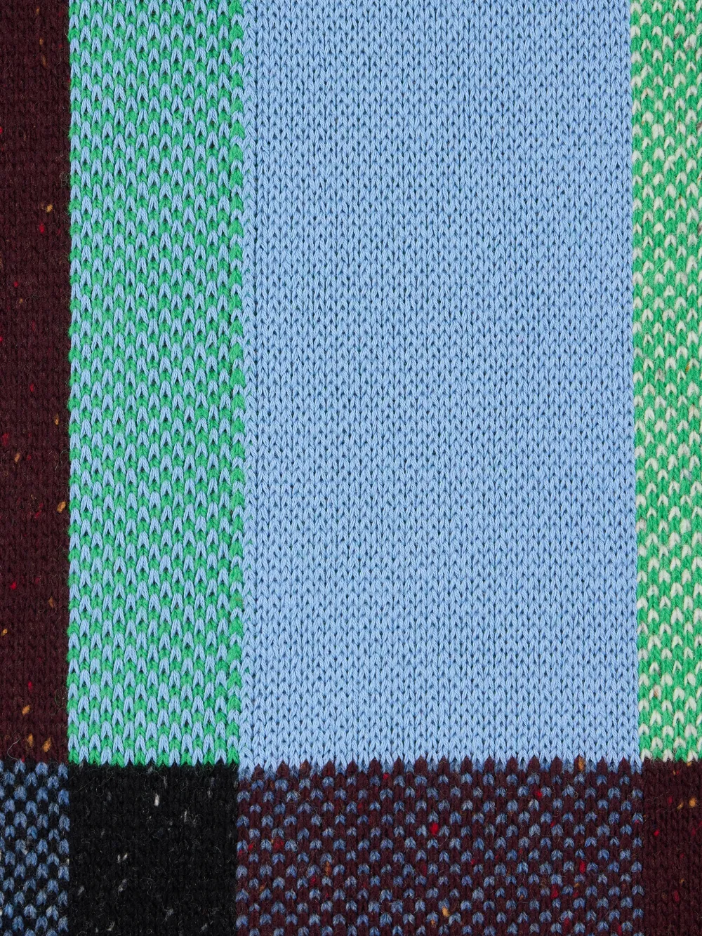 Paul Smith Sjaal met colourblocking van katoen en wol Blauw