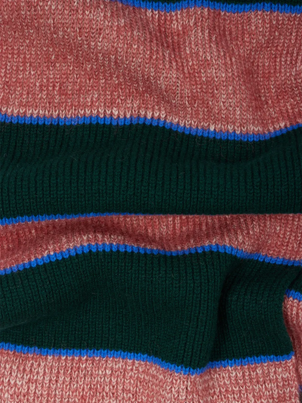 Paul Smith Gestreepte lamswollen sjaal Groen