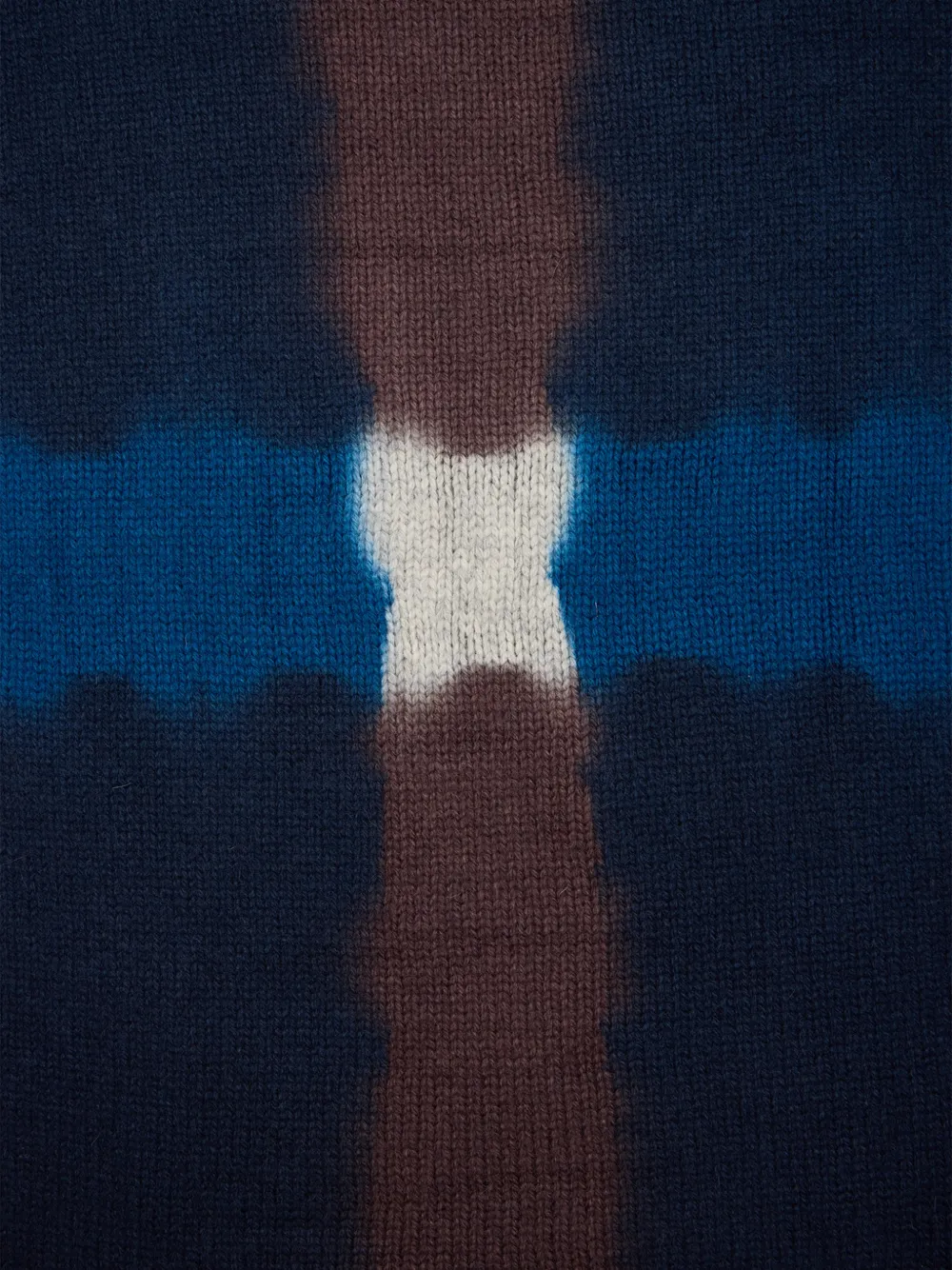 Paul Smith Marineblauwe sjaal van merinowol met tie-dye print