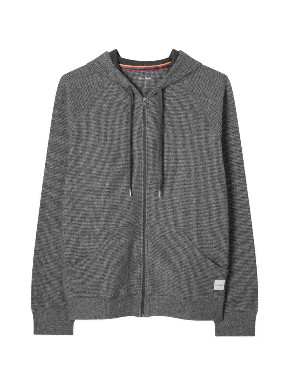 Paul Smith grey waffle lounge zip hoodie - Grigio