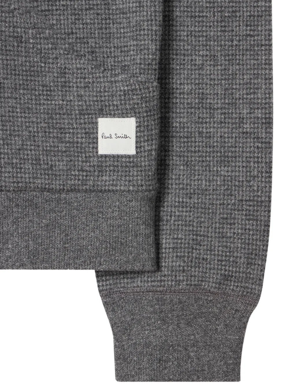 Paul Smith Waffle Lounge hoodie met rits Grijs