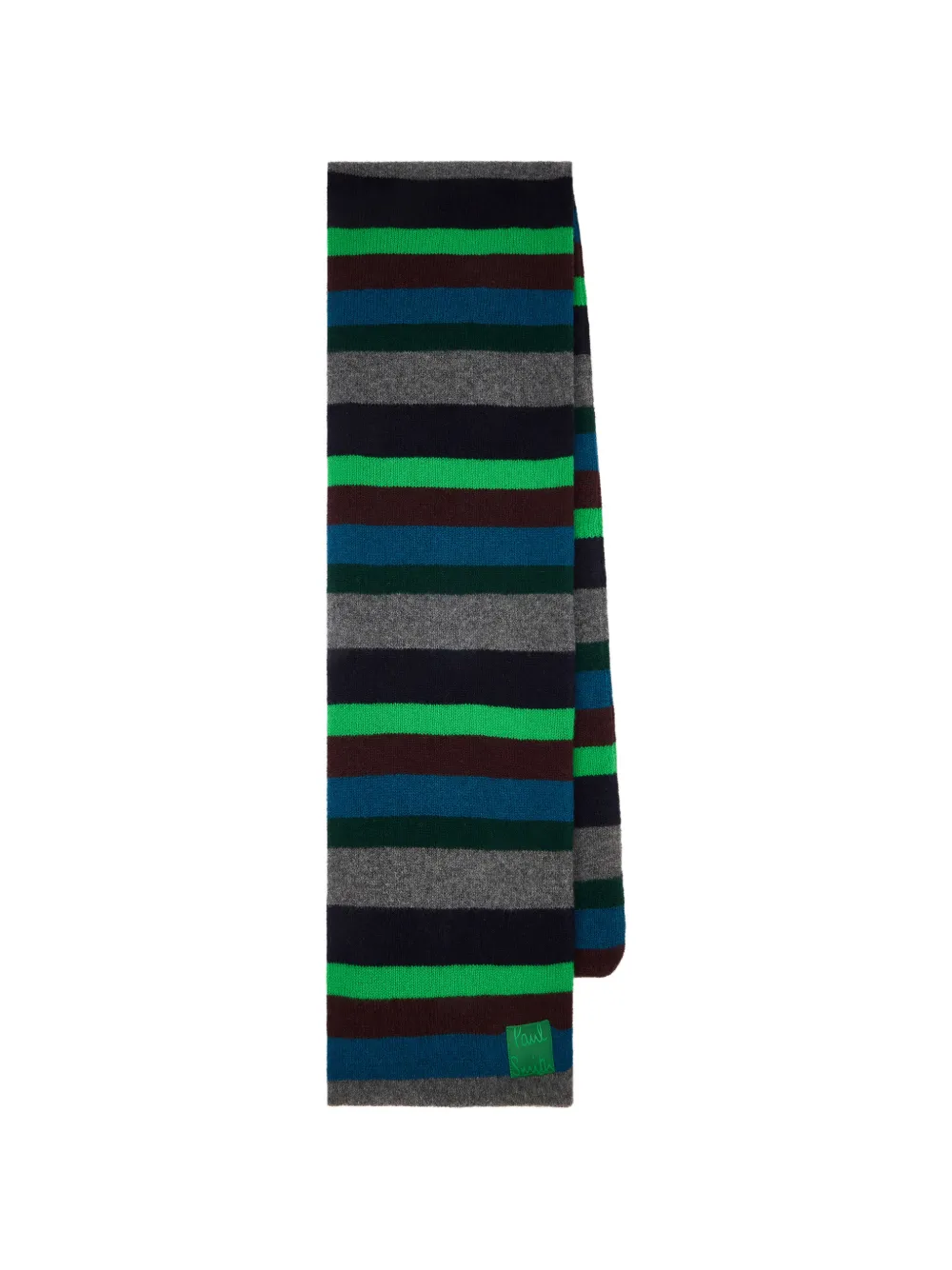 Paul Smith green stripe lambswool scarf