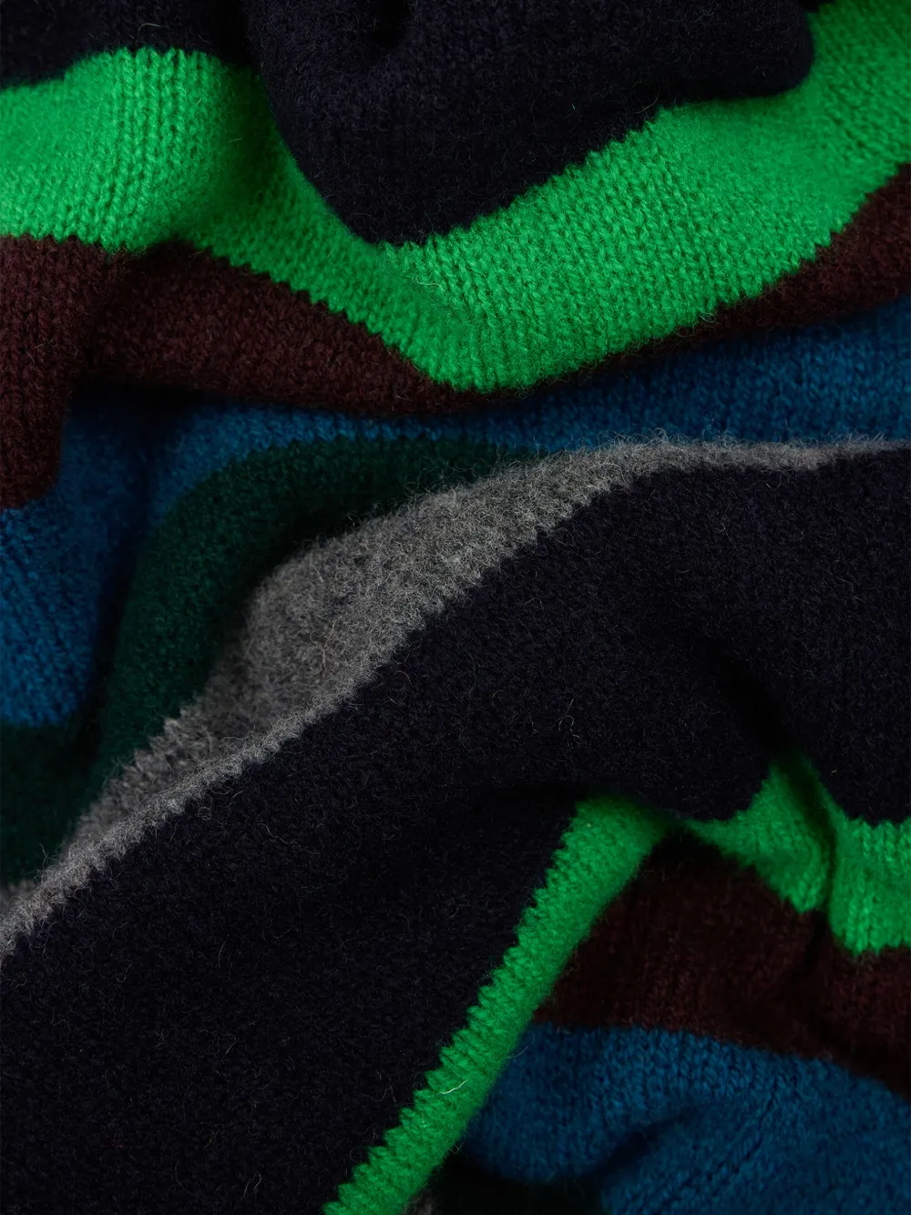 Paul Smith Lamswollen sjaal met groene streep