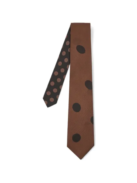 Paul Smith brown 'shadow' polka dot tie