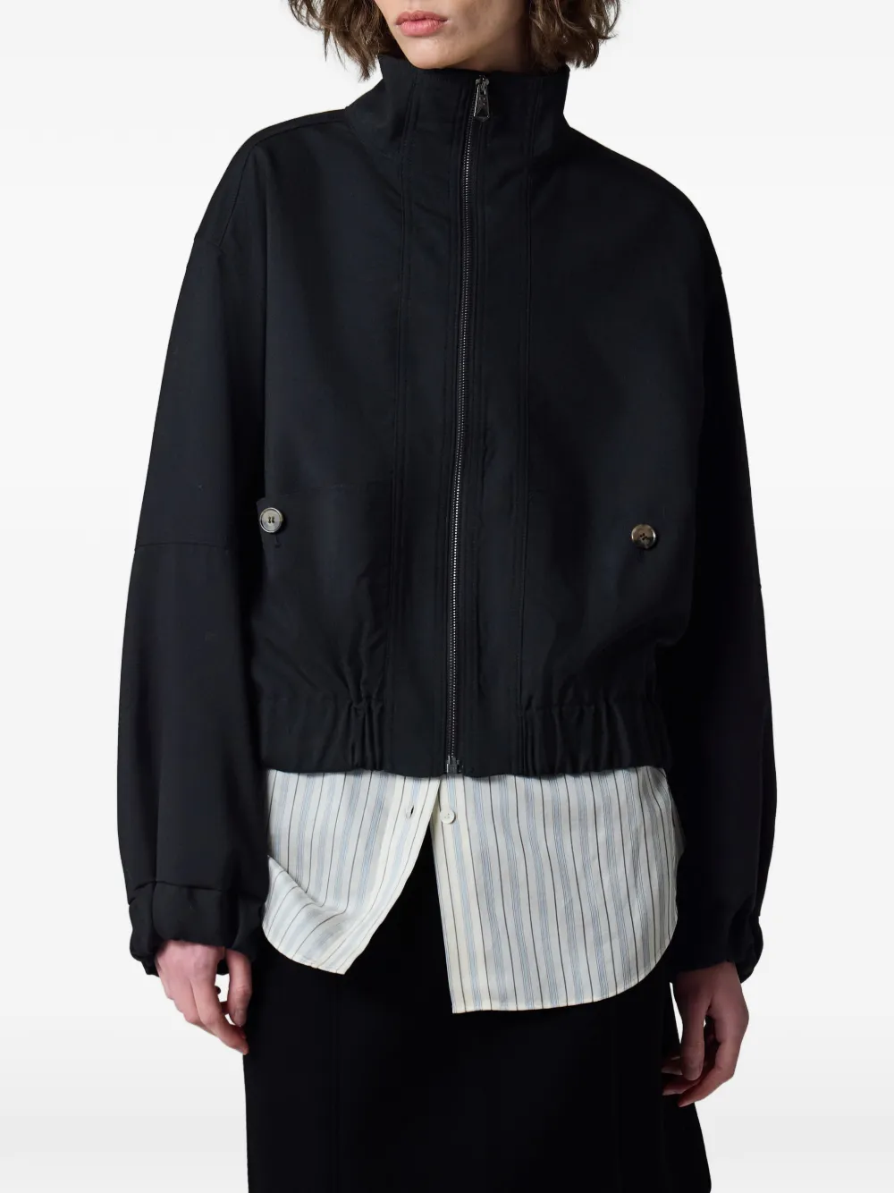 Paul Smith Hopsack wollen bomberjack Zwart