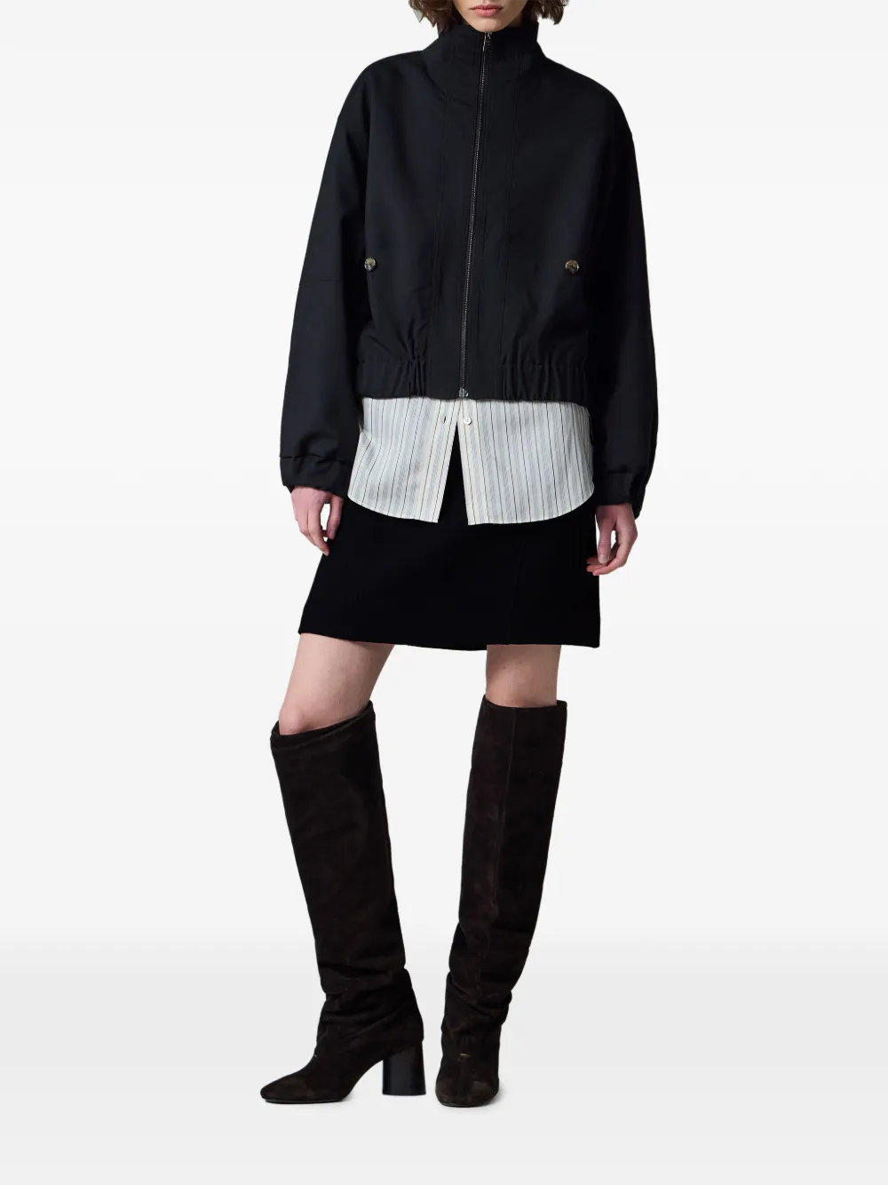 Paul Smith Hopsack wollen bomberjack Zwart