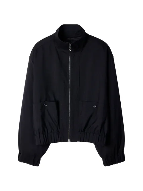 Paul Smith black hopsack wool bomber jacket