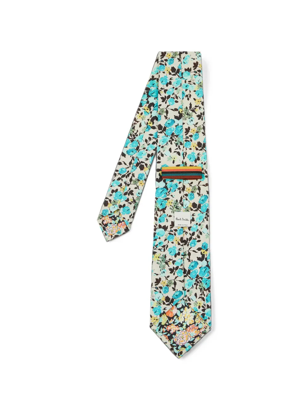 Paul Smith Stropdas met rozen-print Beige