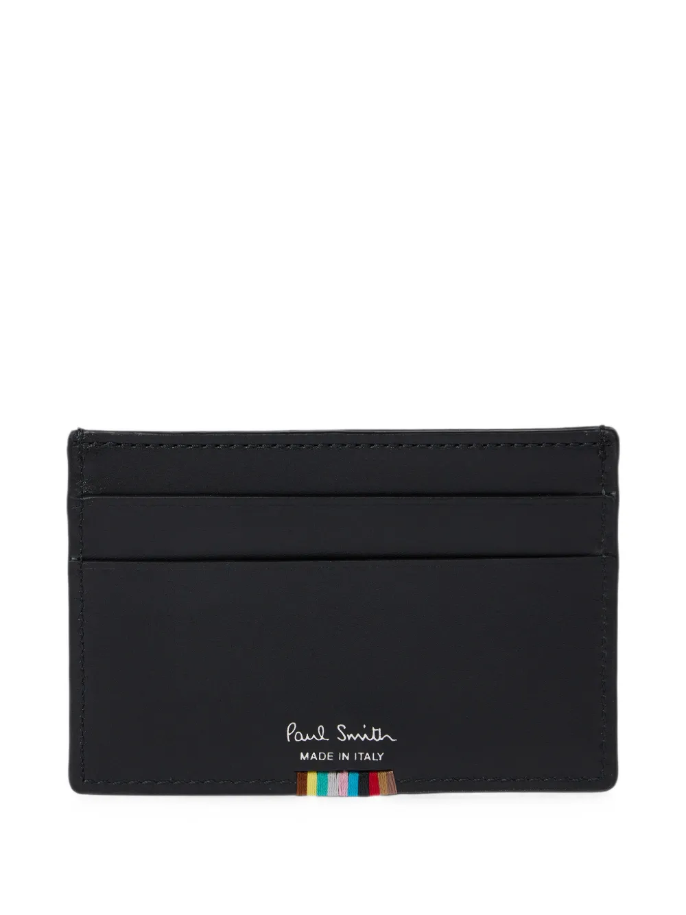 Paul Smith 'Signature Stripe' leren pasjeshouder Zwart