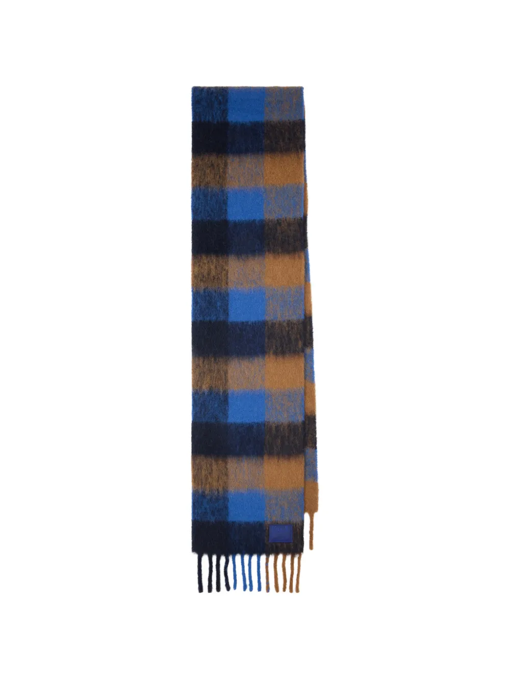 Paul Smith Karierter Schal mit gebürstetem Effekt - Blau