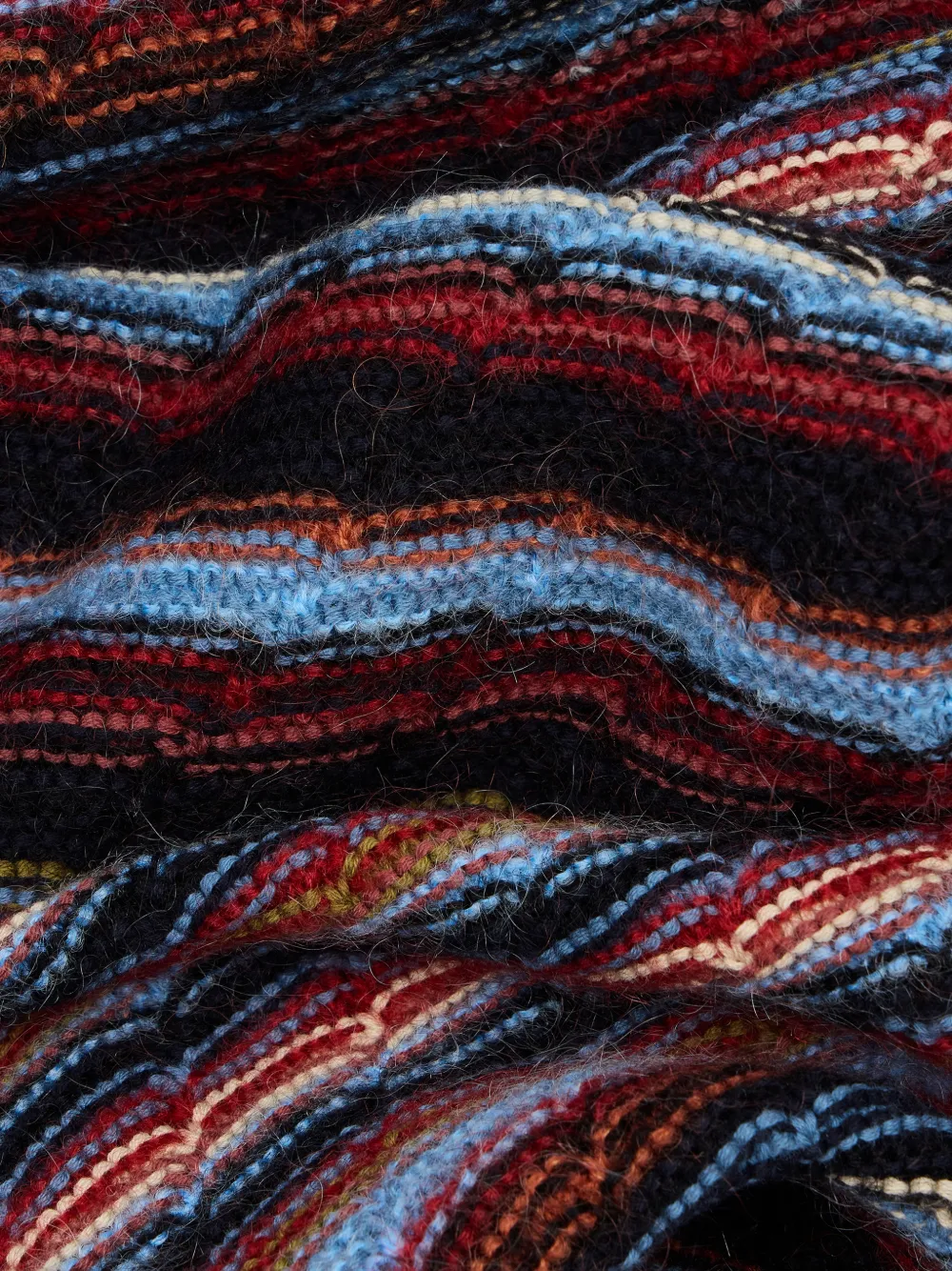 Paul Smith Gestreepte sjaal van mohair-katoen Blauw
