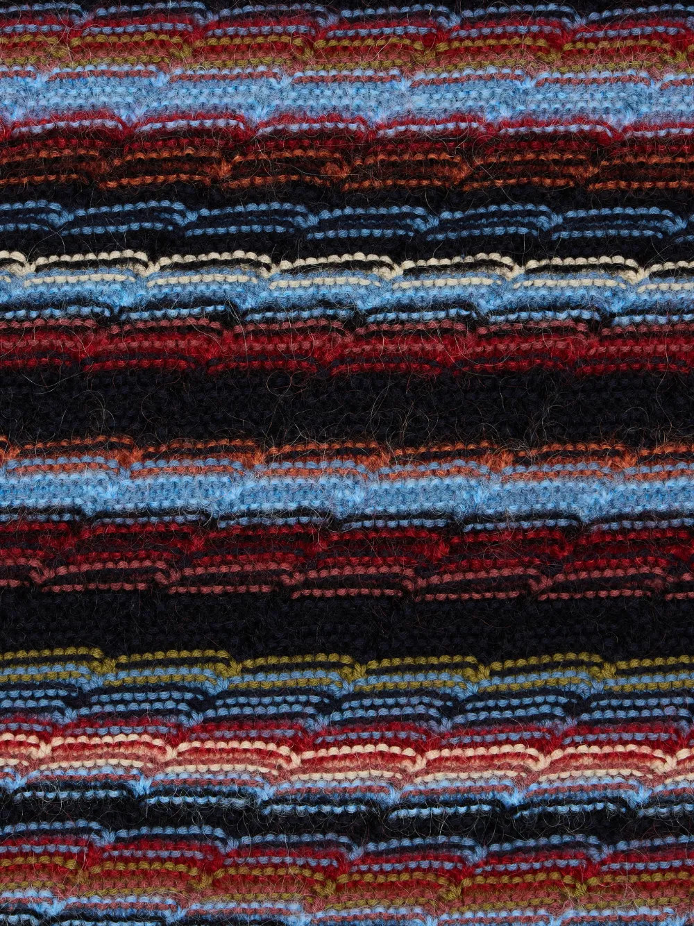 Paul Smith Gestreepte sjaal van mohair-katoen Blauw