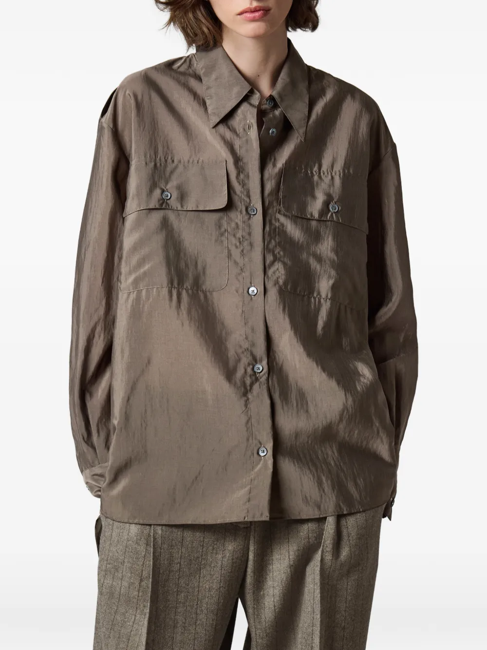 Paul Smith Organza blouse Grijs