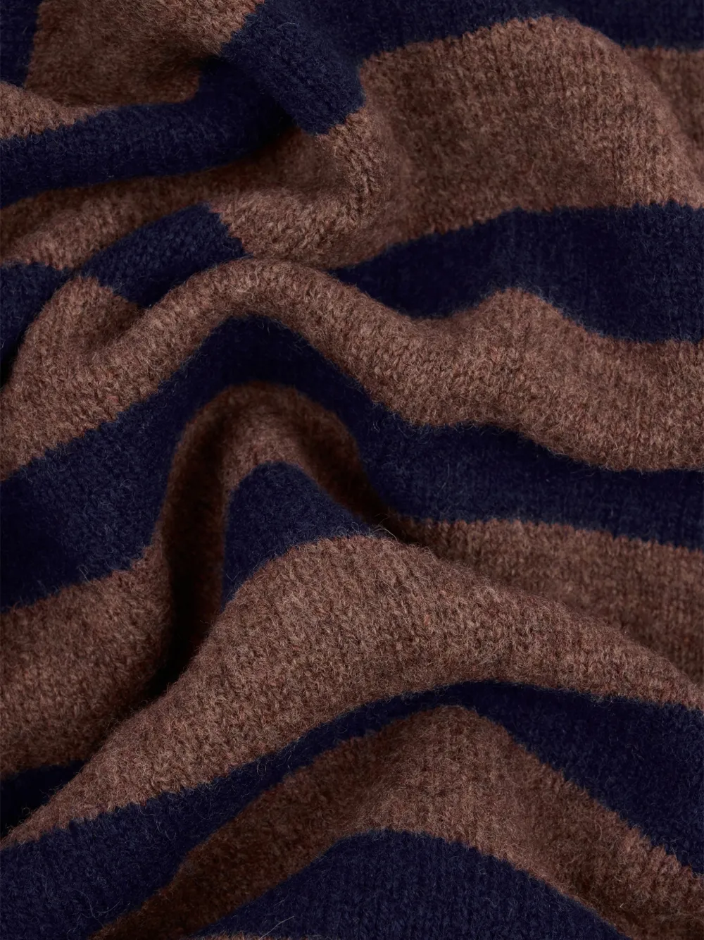 Paul Smith Gestreepte lamsleren sjaal Bruin