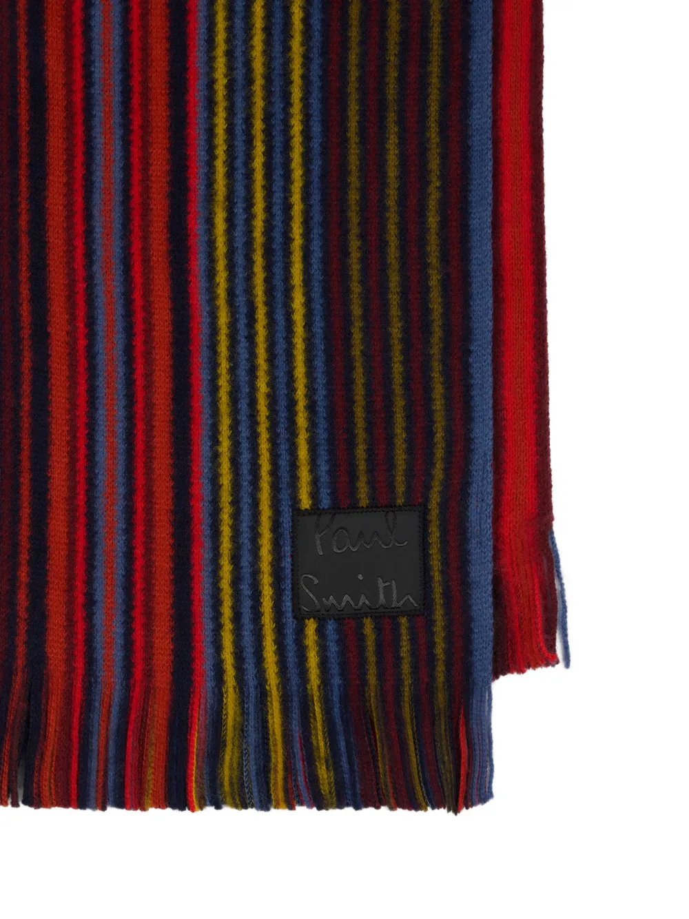 Paul Smith Wollen sjaal met dubbele zijstreep Rood