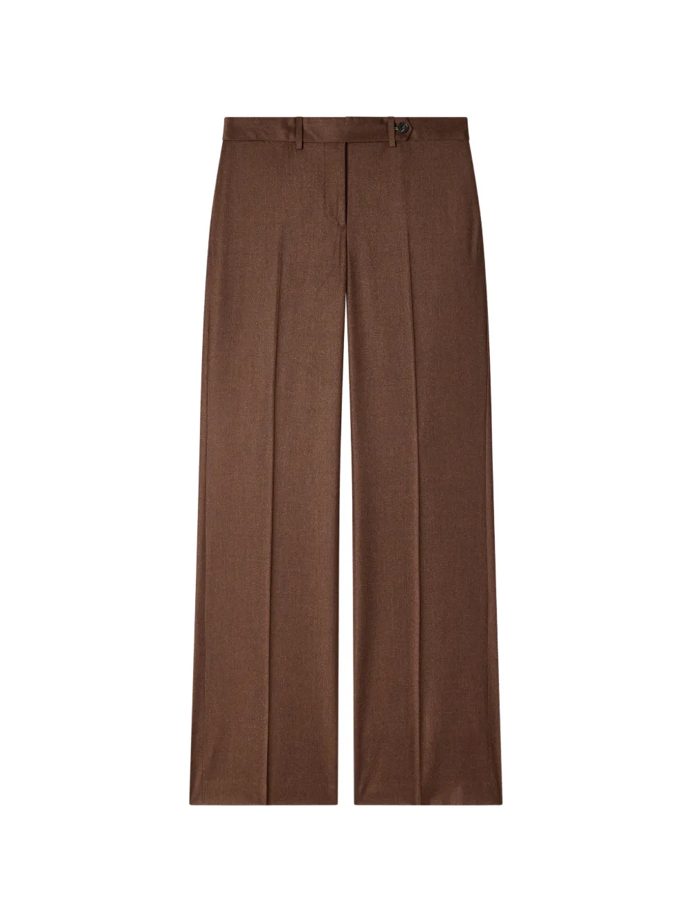 Paul Smith brown wool-cashmere flannel bootcut trousers