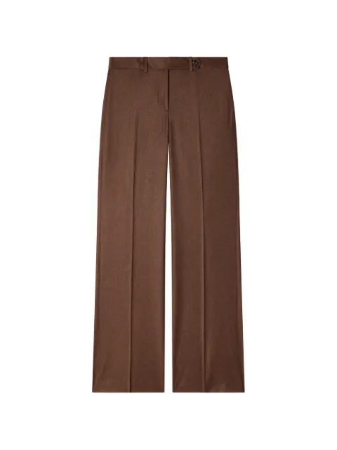 Paul Smith brown wool-cashmere flannel bootcut trousers