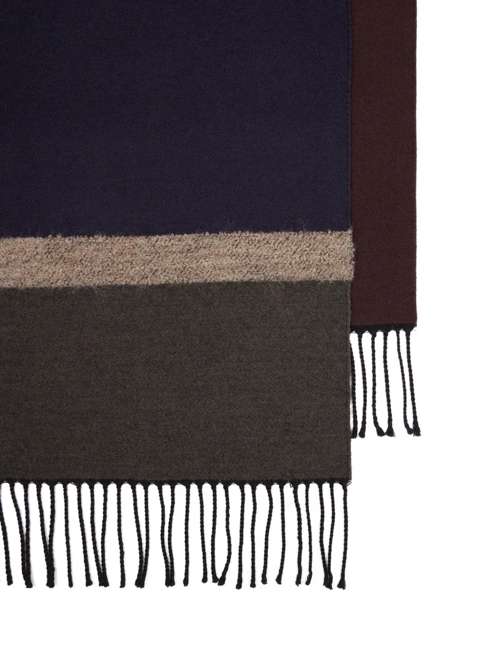 Paul Smith Bouclé gestreepte sjaal Blauw