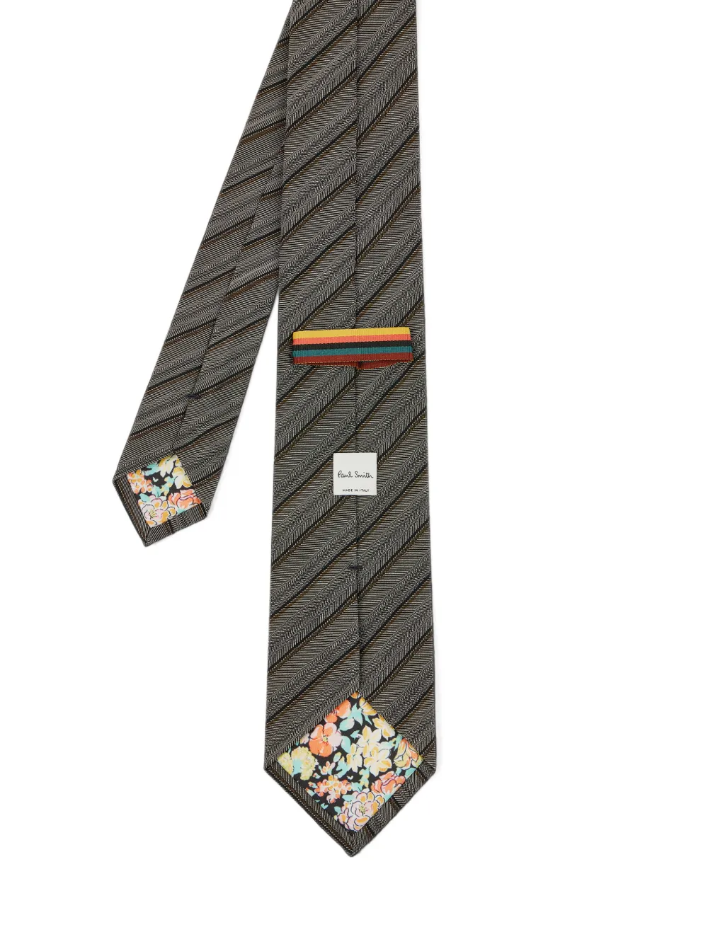 Paul Smith Stropdas met diagonale streep Grijs