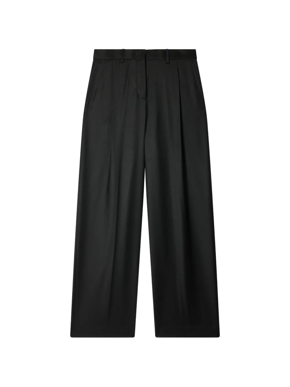 Paul Smith black wool-cashmere wide-leg trousers - Nero