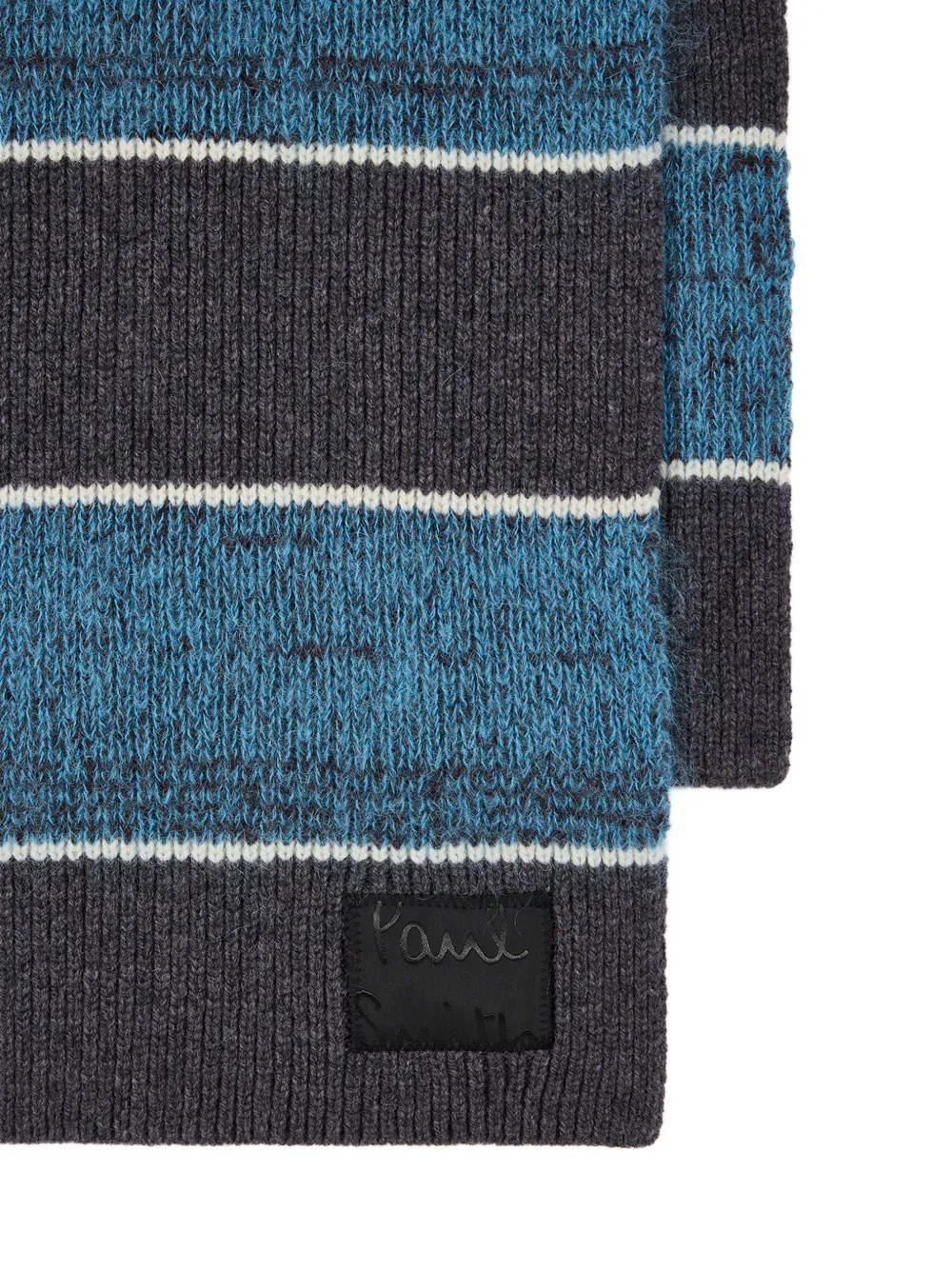 Paul Smith Ribgebreide sjaal Blauw