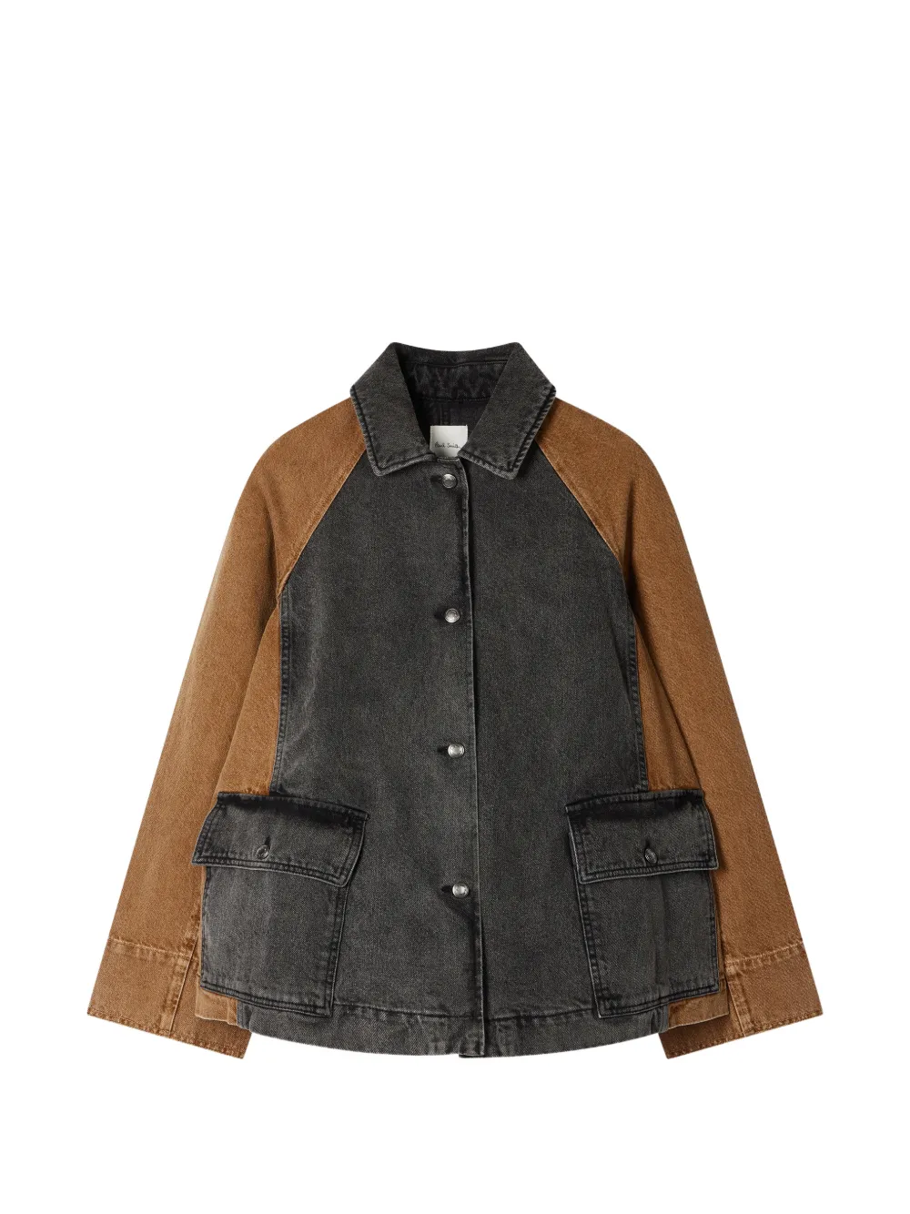 Paul Smith Jeansjacke mit Kontrasteinsätzen - Grau