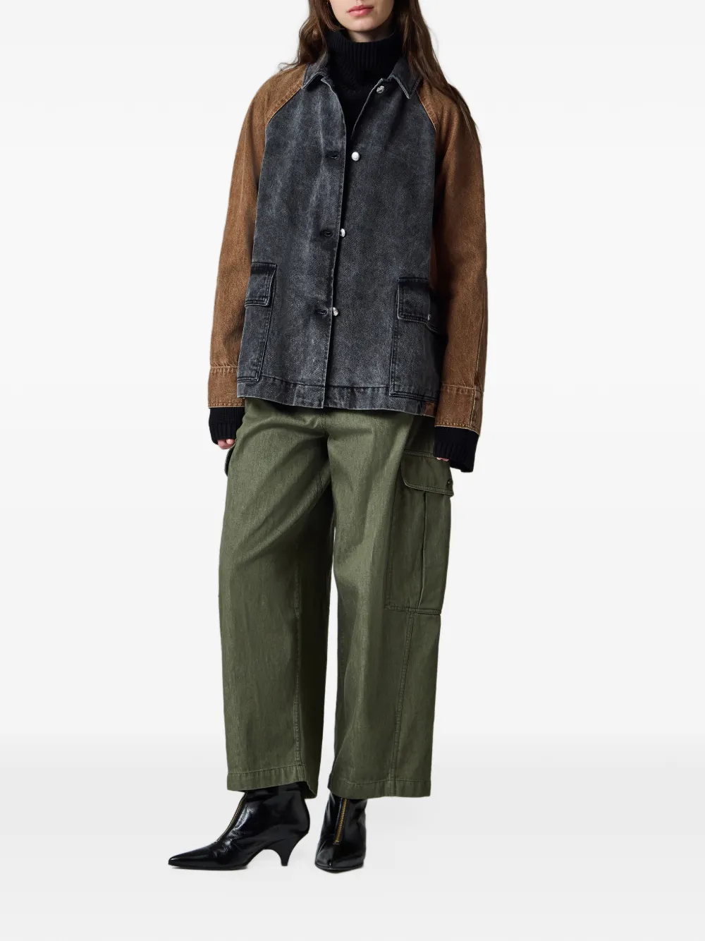 Paul Smith Contrast denim jack Grijs