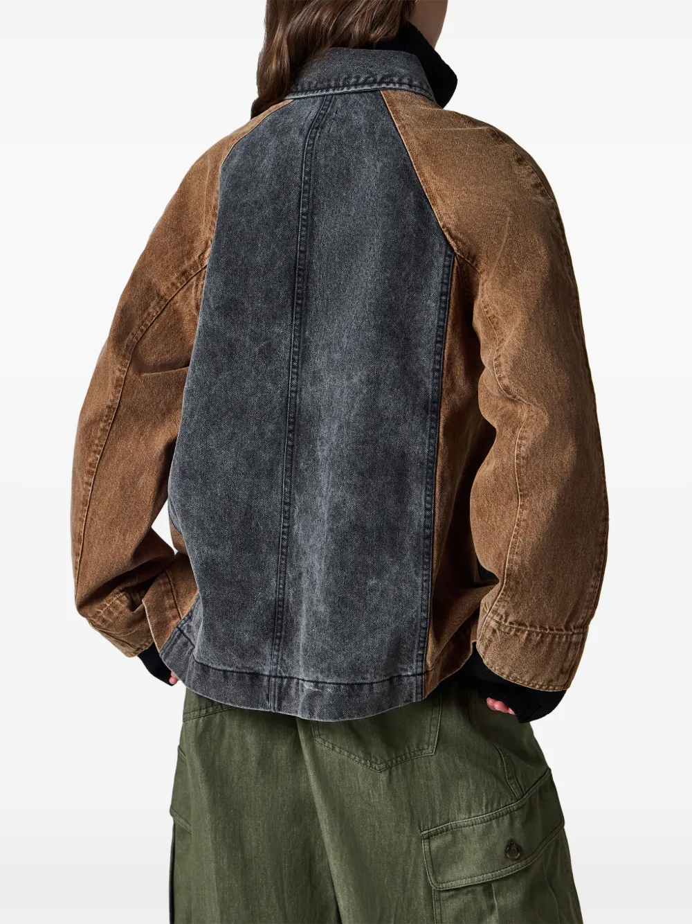 Paul Smith Contrast denim jack Grijs