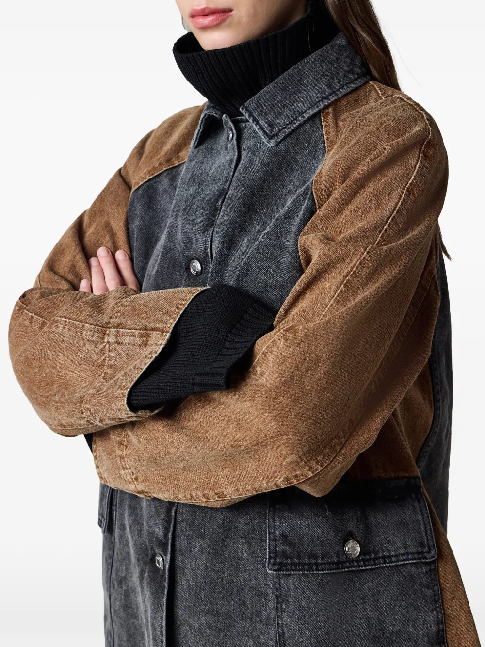 Paul Smith Contrast denim jack Grijs