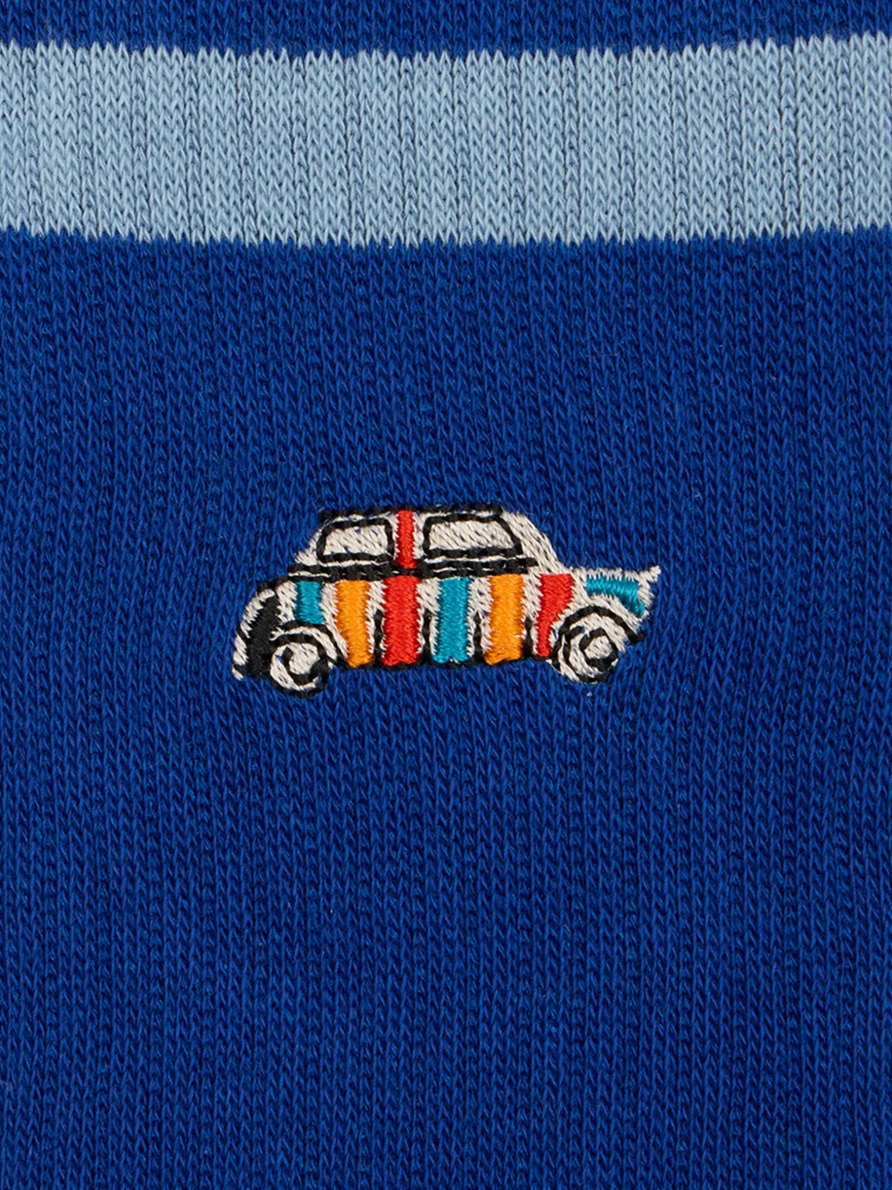 Paul Smith Gestreepte sokken met geborduurde auto Blauw
