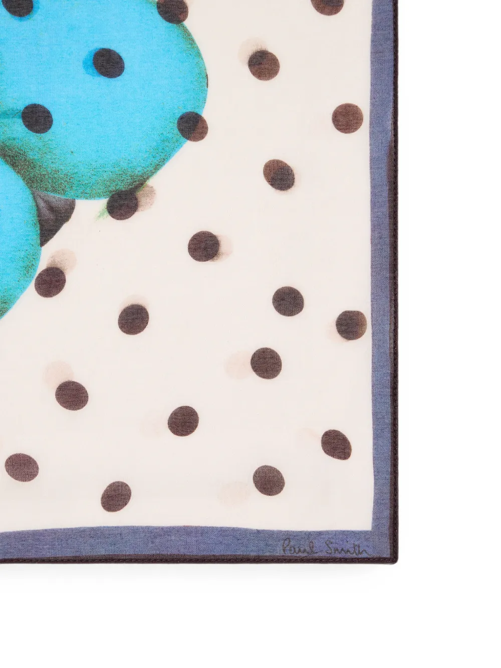 Paul Smith 'Pears and Polka Dot' katoenen pochet Beige